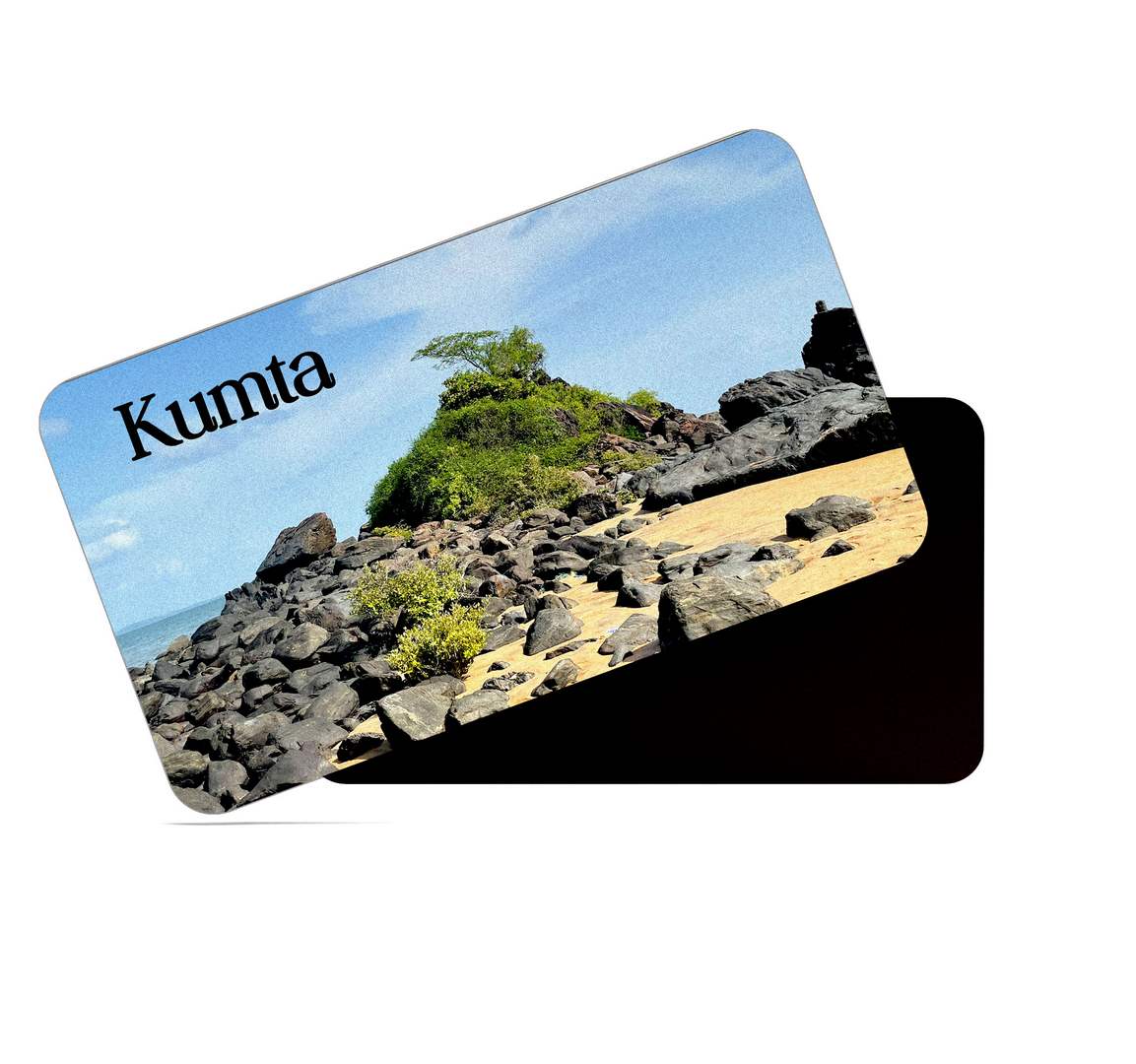 dhcrafts Multicolor Karnataka Kumta Design Rectangular Rubber Matte Finish Fridge Magnet / Magnetic Card Pack of 1 (8.6cm x 5.4cm)